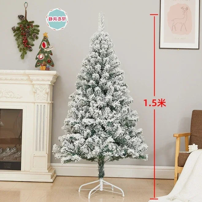 90/120/150/180cm Christmas Tree Decoration Set White Christmas Trees Ornaments Snow New Year Party Holiday Outdoor Home Decor