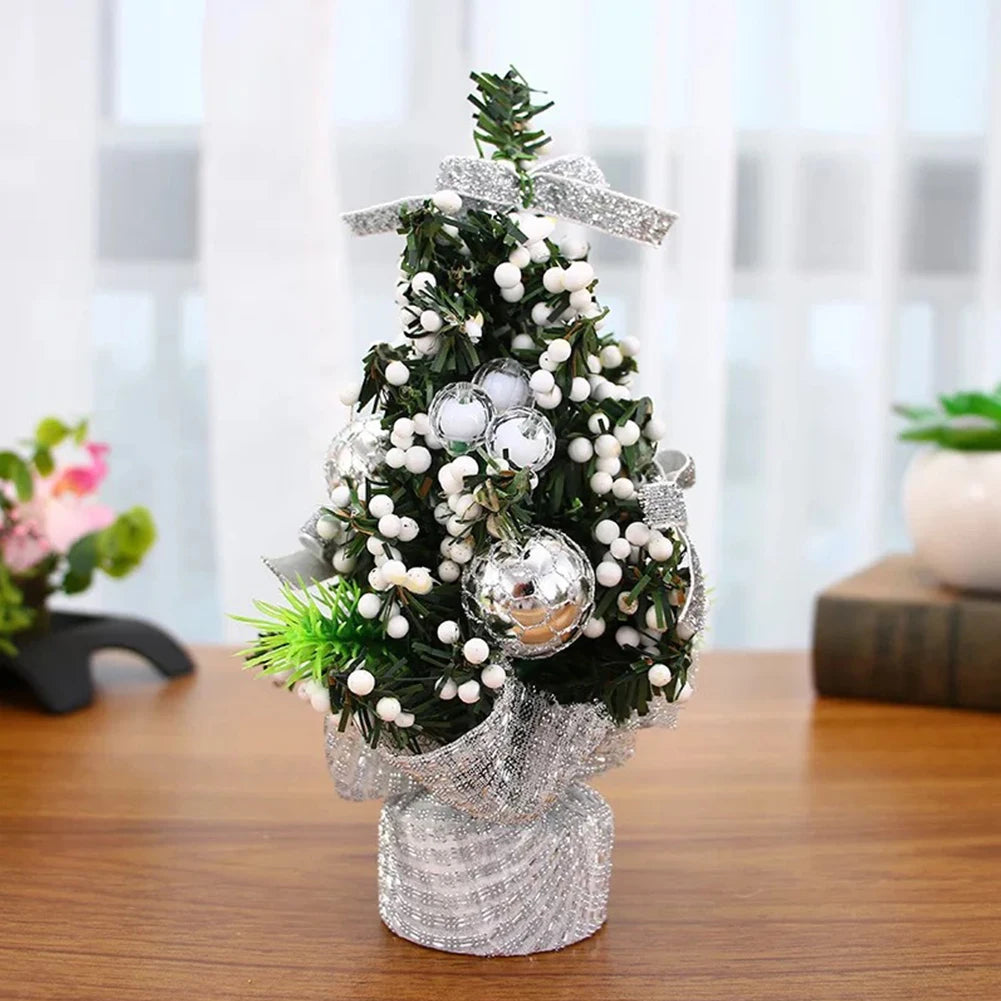Christmas Decorations 20cm Mini Christmas Tree Ornaments Table Desktop Ornaments Small Tree For Home Office 2026 New Year Gifts