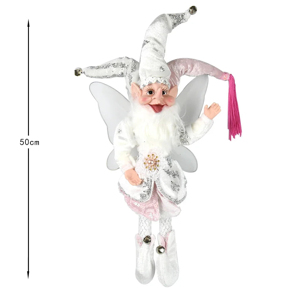2025 Christmas Decoration 50cm Elf Doll Hanging Standing Decor Navida Pendant Ornaments For Home New Year Gift For Kids