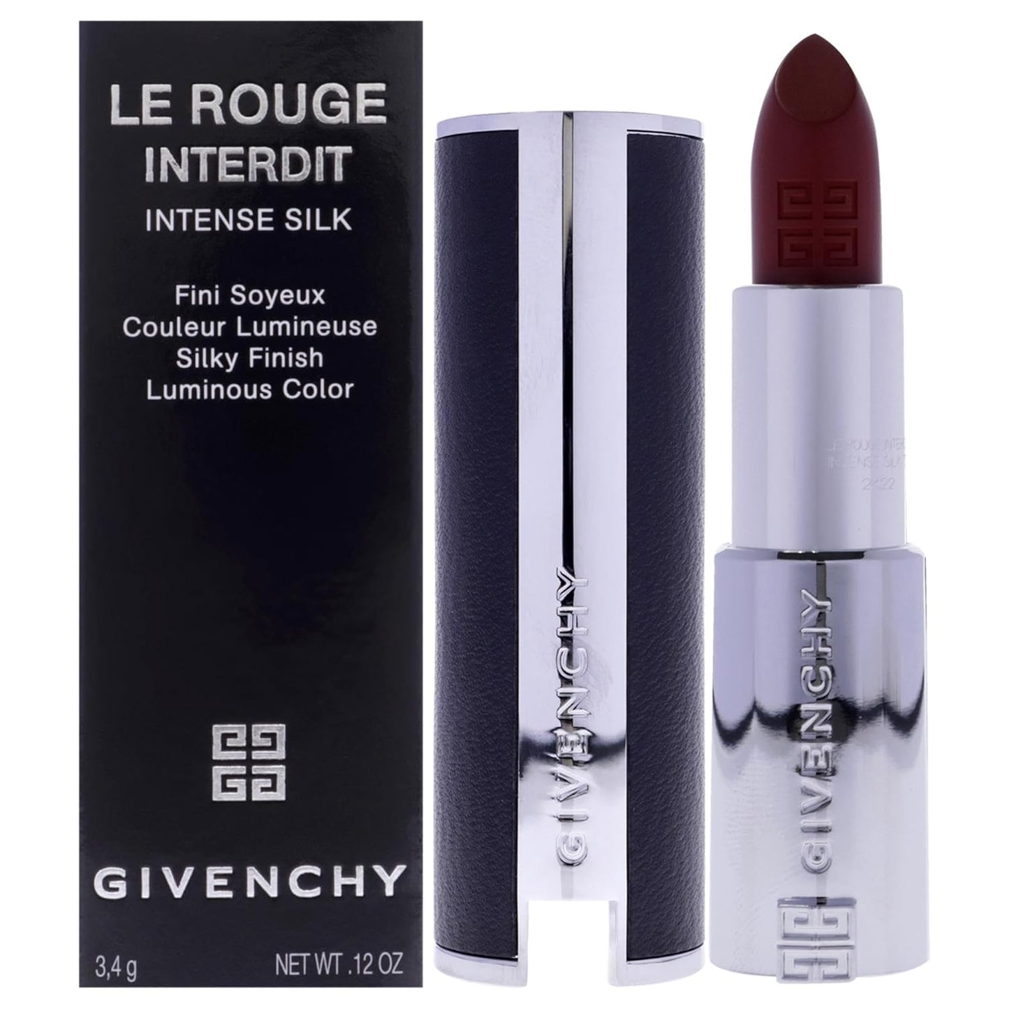 Le Rouge Interdit Intense Silk Lipstick - N37 Rouge Graine for Women - 0.11 Oz Lipstick