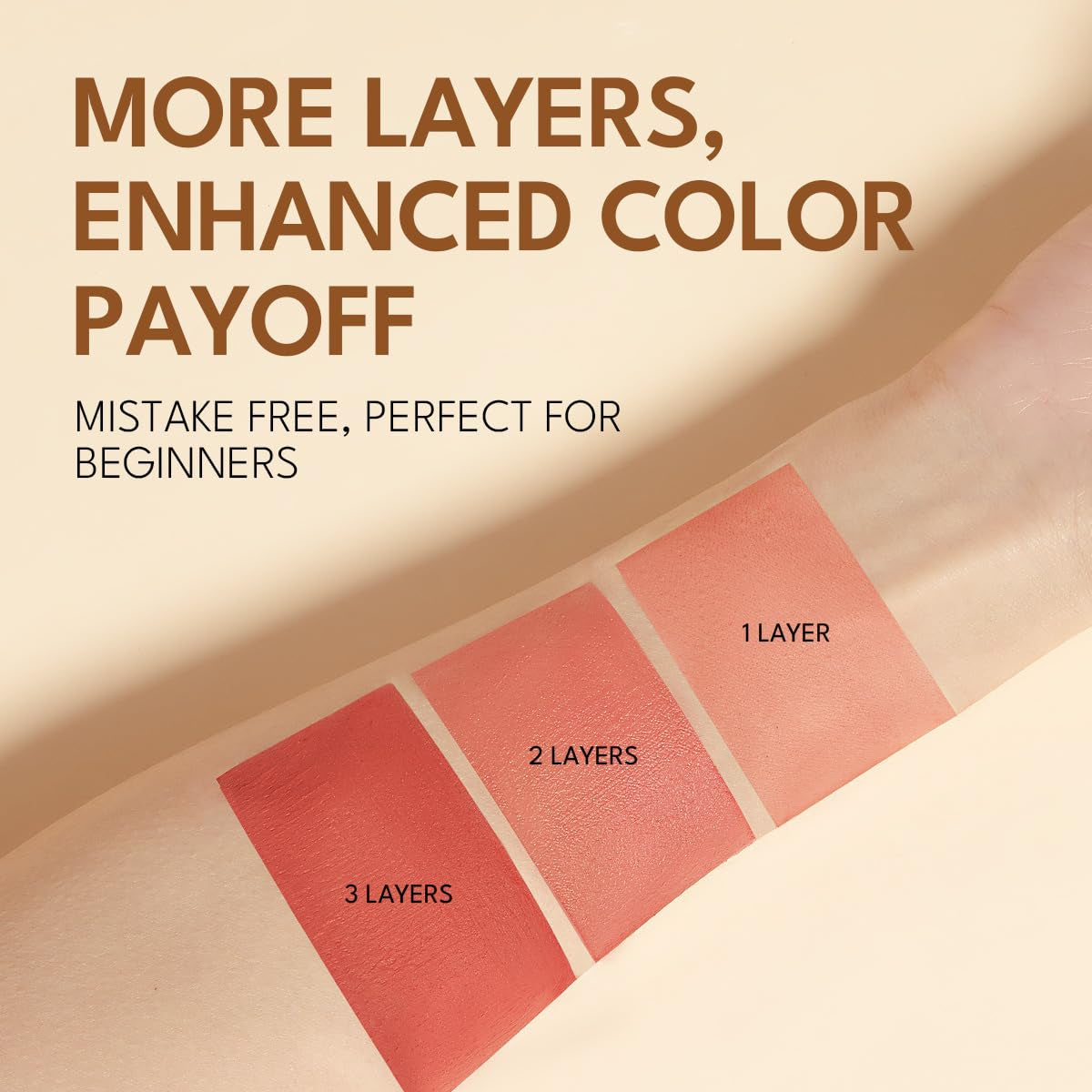 Cream Blush for Cheeks and Eye, Shimmer Eye Shadow Palette Pigmented Pink Blush Make up Sets #001 Withered Rose