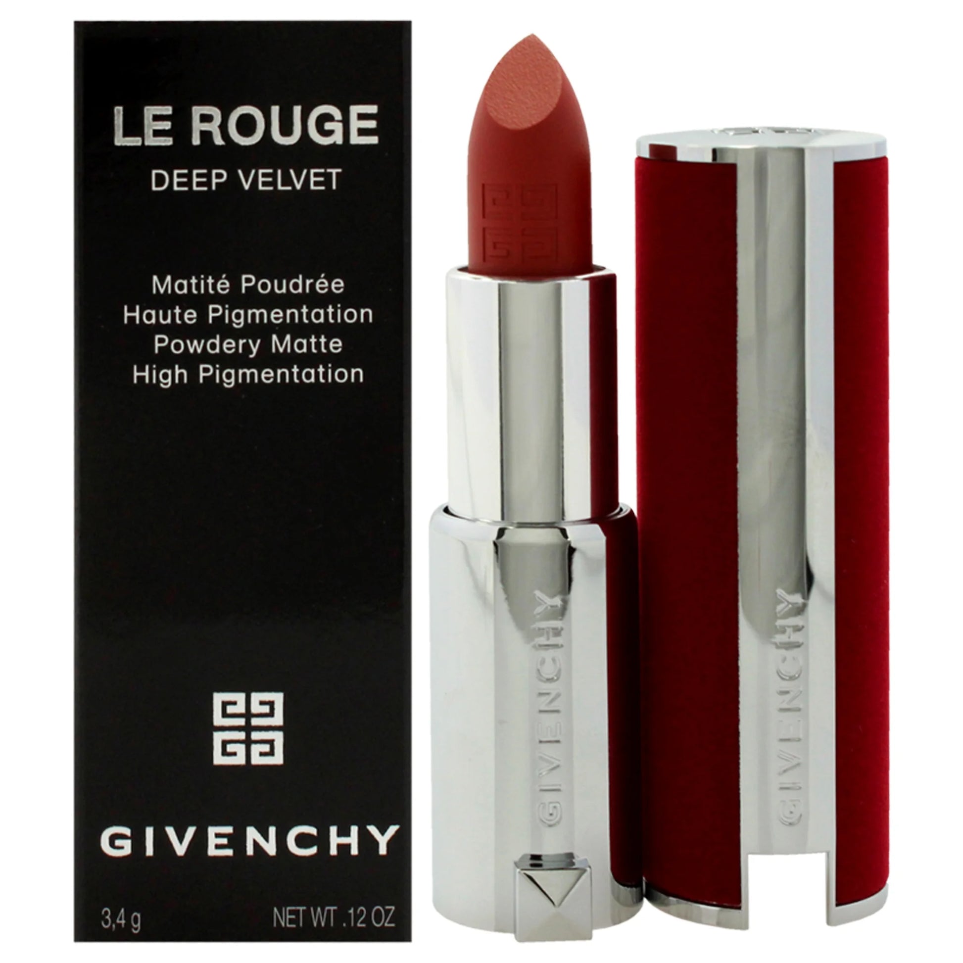 Le Rouge Deep Velvet Matte Lipstick - 34 Rouge Safran , 0.12 Oz Lipstick