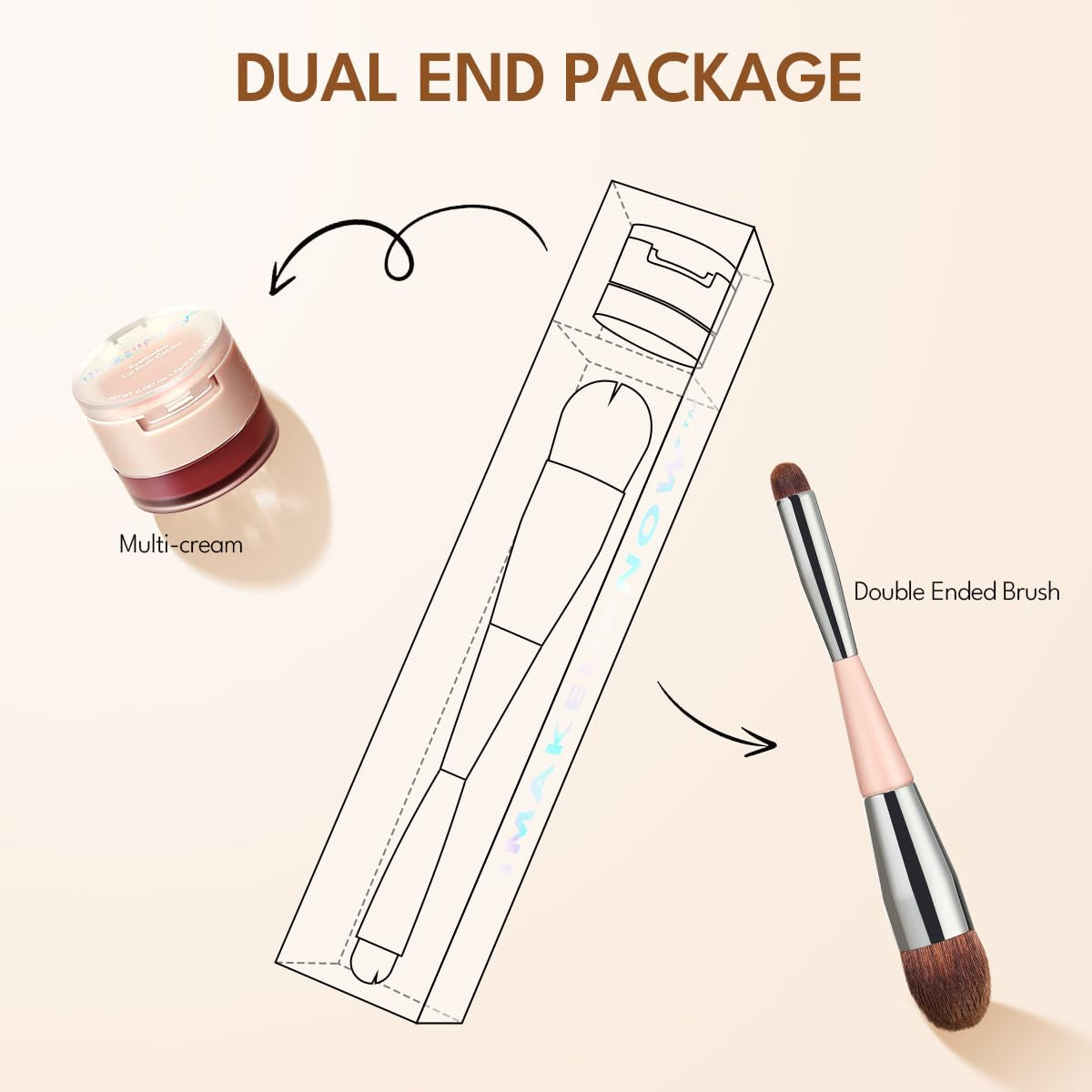 Cream Blush for Cheeks and Eye, Shimmer Eye Shadow Palette Pigmented Pink Blush Make up Sets #001 Withered Rose