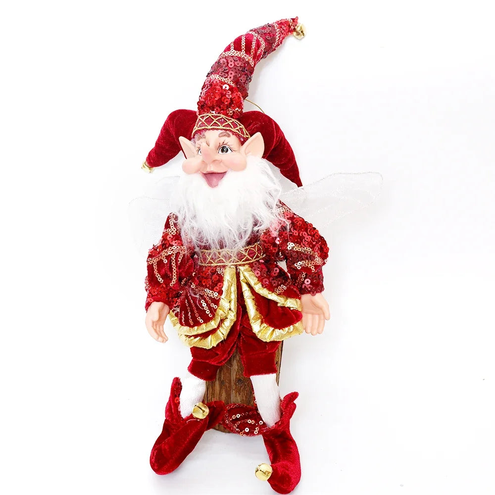 2025 Christmas Decoration 50cm Elf Doll Hanging Standing Decor Navida Pendant Ornaments For Home New Year Gift For Kids