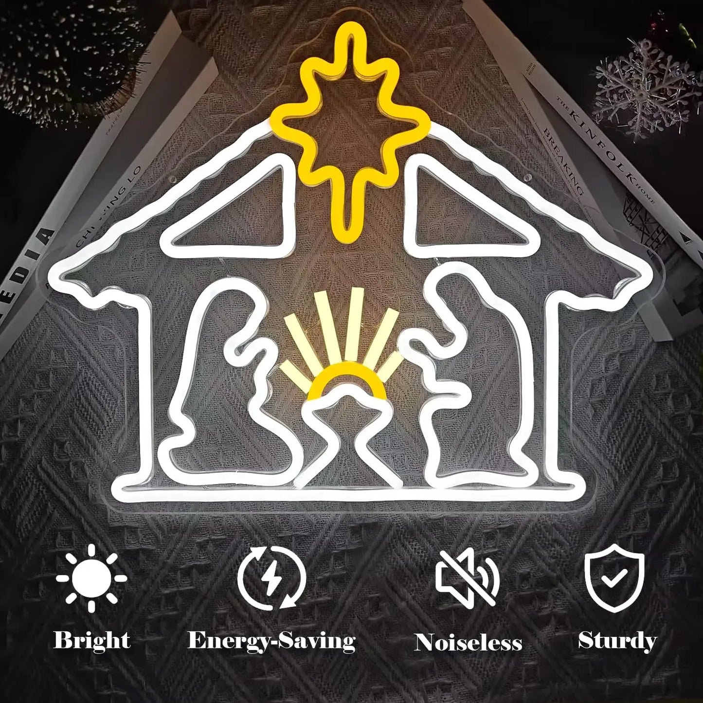 Christmas Neon Signs LED Neon Lights A Great Gift for Children for Wall Decor Bedroom Livingroom Christmas Party Decorations