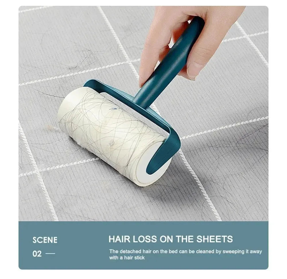 1pc Household Cleaning Tool Pet Hair Remover Clothes Cleaning Brush New Tearable Roll Paper Sticky Roller Brush Plush Razor
