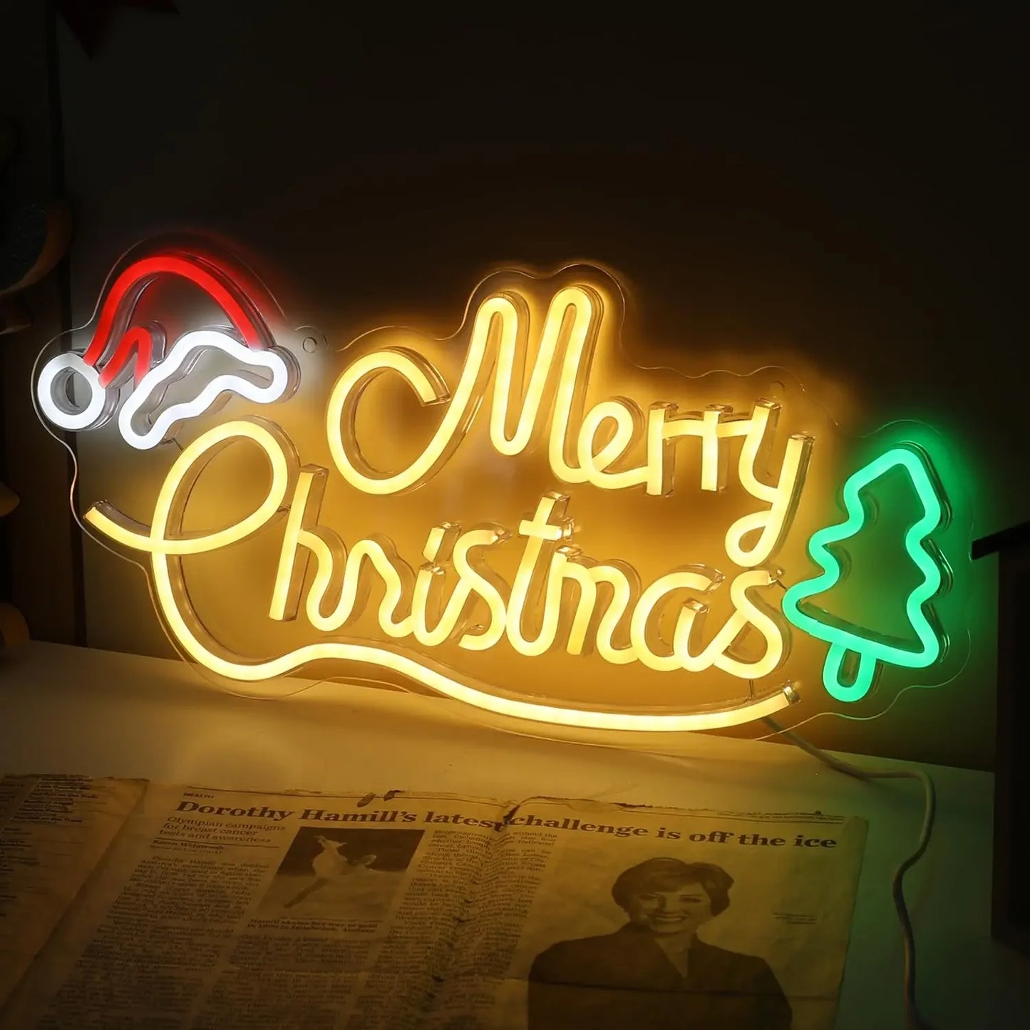 Christmas Neon Signs LED Neon Lights A Great Gift for Children for Wall Decor Bedroom Livingroom Christmas Party Decorations