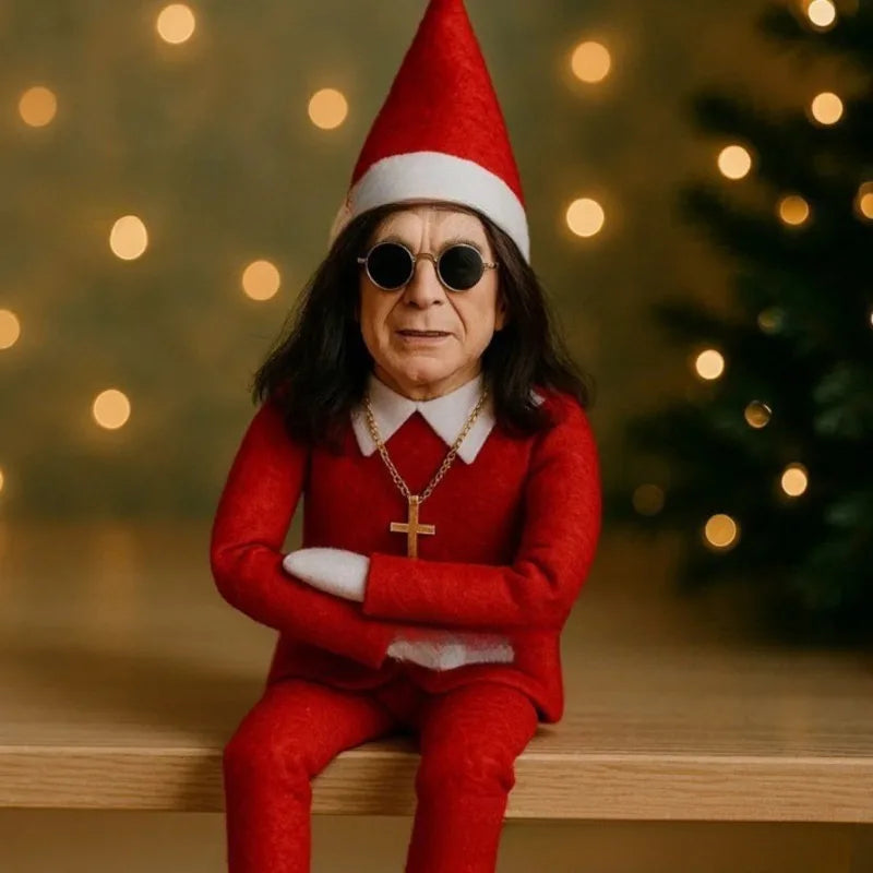 New Ozzy Christmas Elf Doll Christmas Trees Decoration Ornaments Music Godfather Classic Sitting Posture Noel Elf Plush Toys
