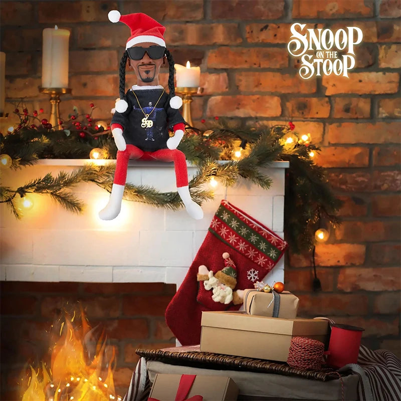 Christmas Elf Doll with Snoop on a Stoop Exquisite Gift Box Accessory Table Christmas Tree Decorations for Home Plush Toys