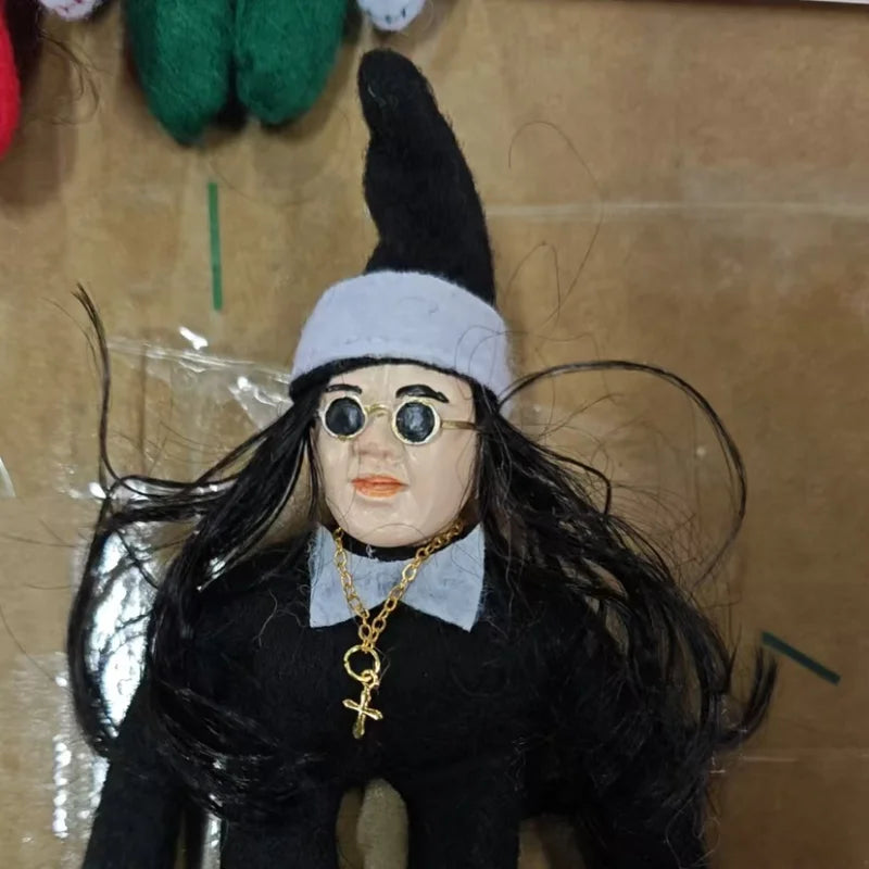 New Ozzy Christmas Elf Doll Christmas Trees Decoration Ornaments Music Godfather Classic Sitting Posture Noel Elf Plush Toys