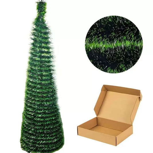 Christmas Tree Small 5 Ft Backyard Festival Decor Foldable Faux Christmas Tree for Indoor Outdoor for Patio Kitchen Party