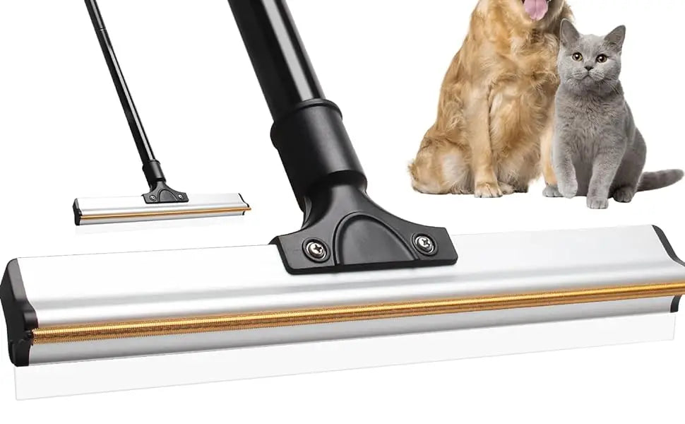 Pet Hair Removal Broom Carpet Rake Reusable Cleaning Tool 50" Long Handle Furniture Couch Carpets Rugs Mats Lint Remover Scraper