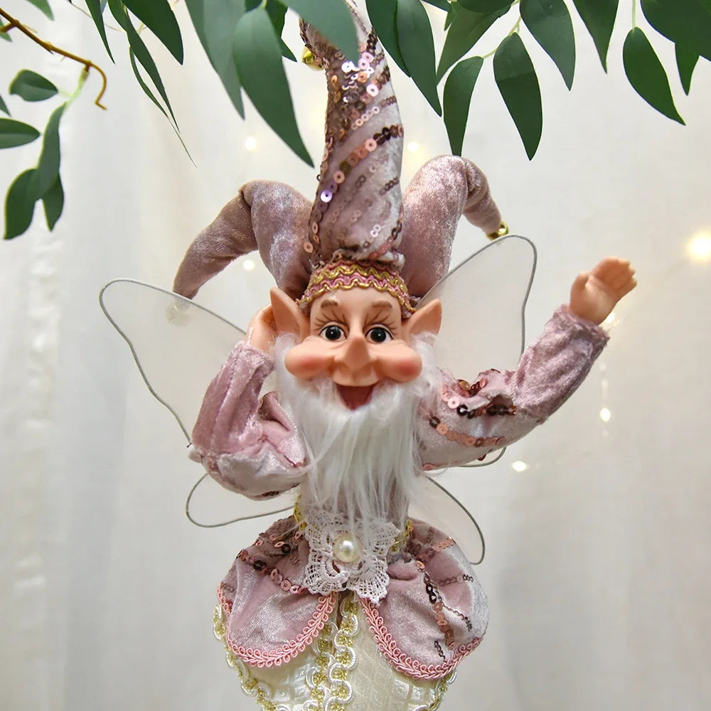 2025 Christmas Decoration 50cm Elf Doll Hanging Standing Decor Navida Pendant Ornaments For Home New Year Gift For Kids