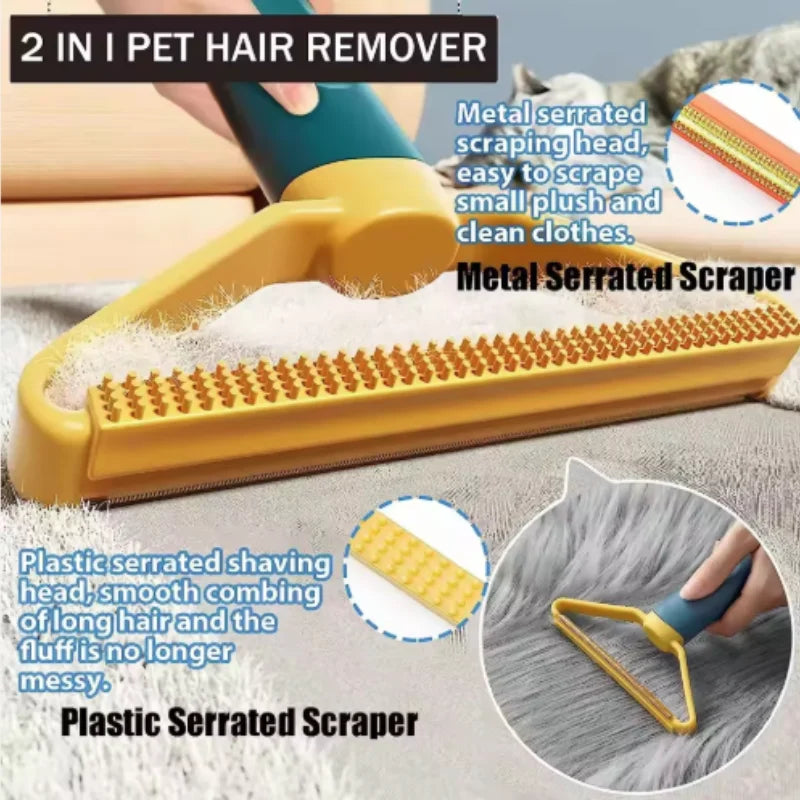 Pet Hair Remover Cat Hair Remover Double-sided Sofa Clothes Shaver Lint Rollers for Cleaning Cat Comb Brush Removal Mitts Brush