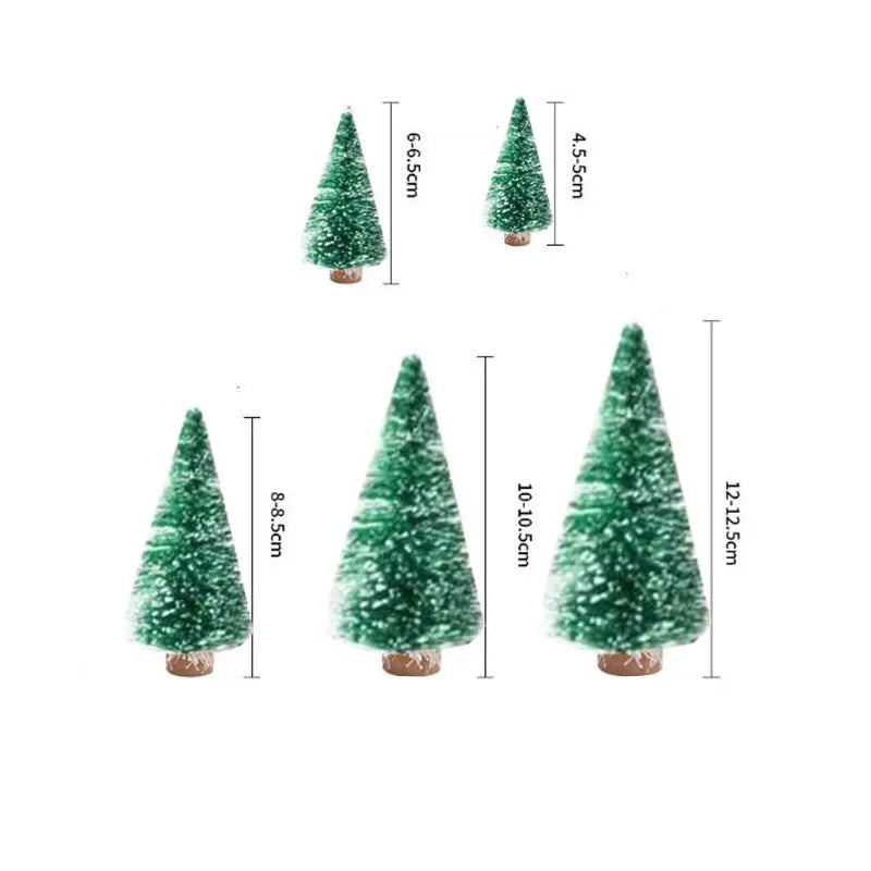Miniature Artificial Christmas Tree Mini Christmas Pine Small Christmas Decoration Supplies DIY Party HomeTabletop Ornament Xmas
