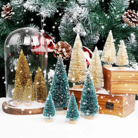 Miniature Artificial Christmas Tree Mini Christmas Pine Small Christmas Decoration Supplies DIY Party HomeTabletop Ornament Xmas