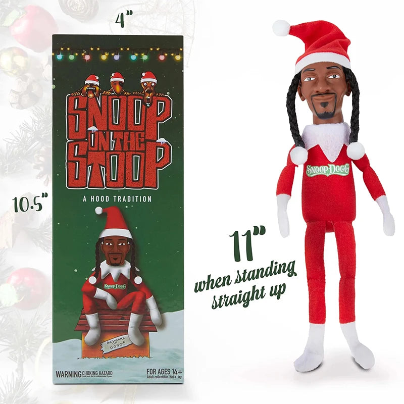 Christmas Elf Doll with Snoop on a Stoop Exquisite Gift Box Accessory Table Christmas Tree Decorations for Home Plush Toys