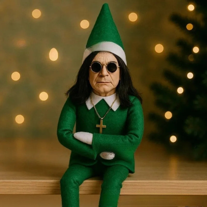 New Ozzy Christmas Elf Doll Christmas Trees Decoration Ornaments Music Godfather Classic Sitting Posture Noel Elf Plush Toys