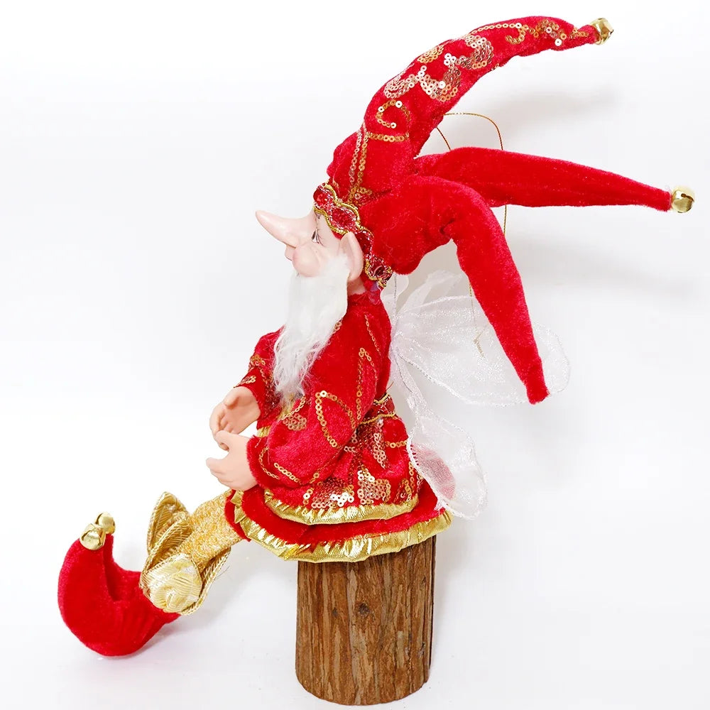 2025 Christmas Decoration 50cm Elf Doll Hanging Standing Decor Navida Pendant Ornaments For Home New Year Gift For Kids