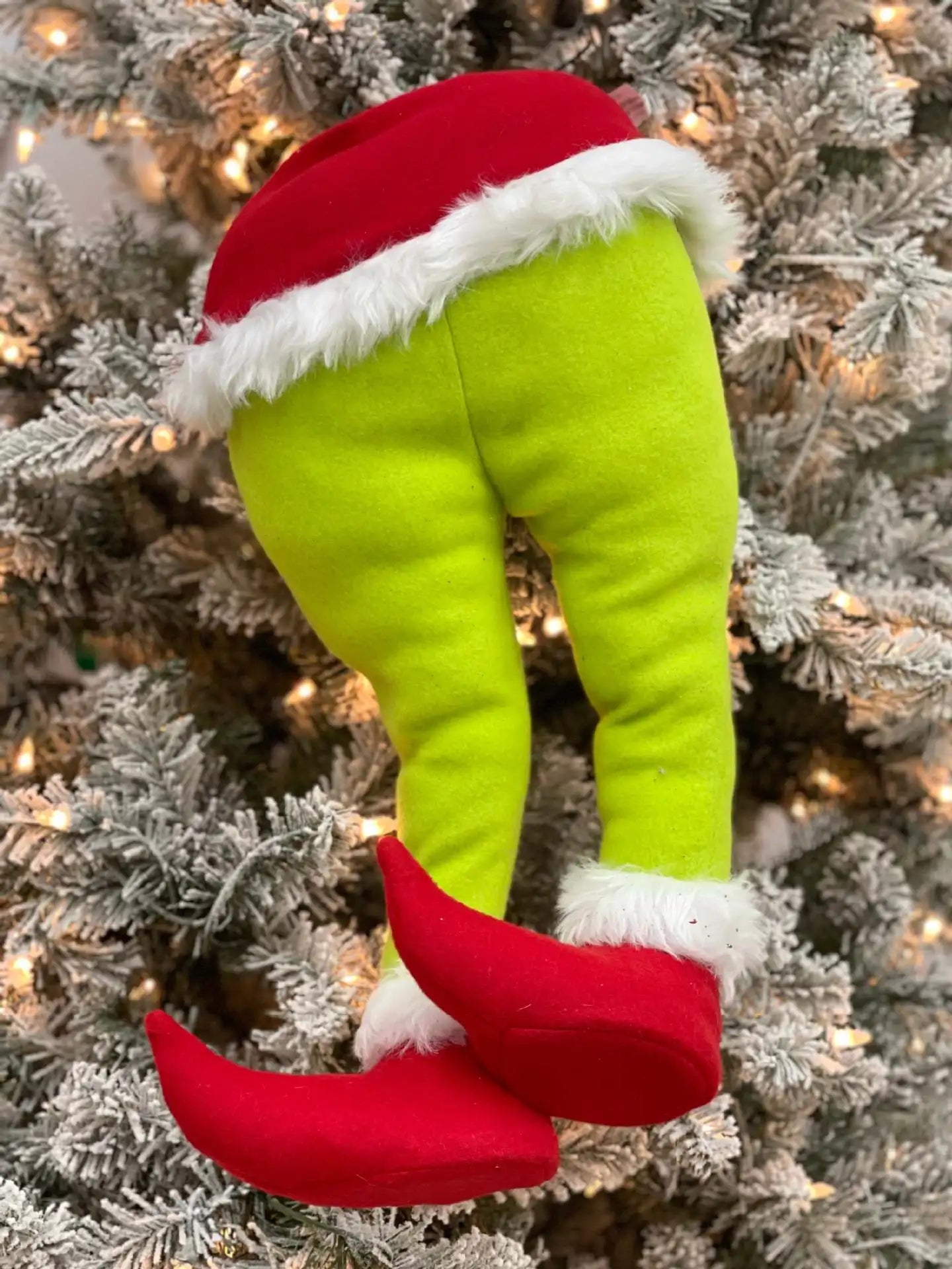 Santa Claus Elf Leg Greenwich Green Artificial Legs Christmas Tree Fun Decoration Christmas Day Party Home Atmosphere Decoration