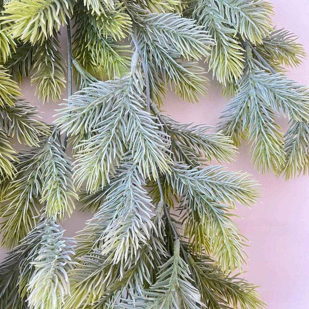 Artificial Green Christmas Tree 46CM To 50CM Mini Pine Branches Plastic Fake Plants Home Office Christmas Atmosphere Decoration