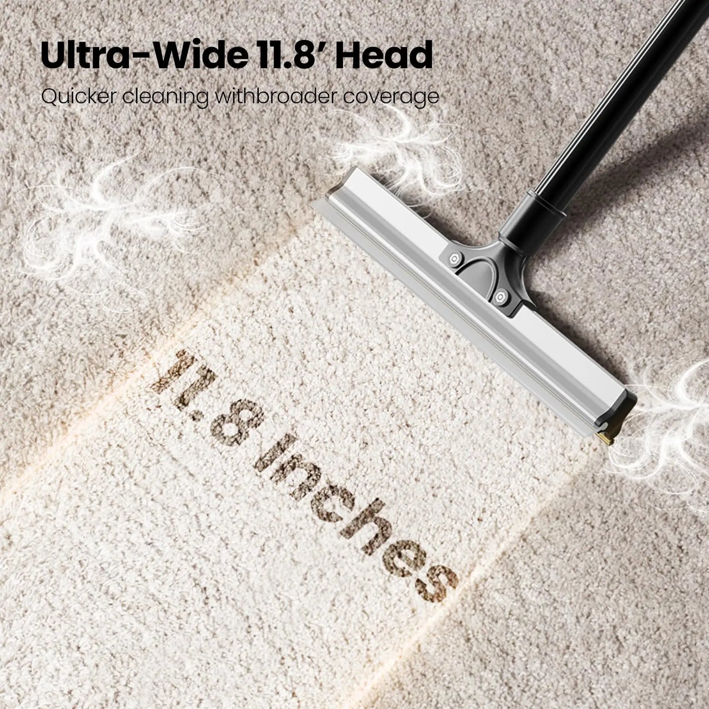 Pet Hair Removal Broom Carpet Rake Reusable Cleaning Tool 50" Long Handle Furniture Couch Carpets Rugs Mats Lint Remover Scraper