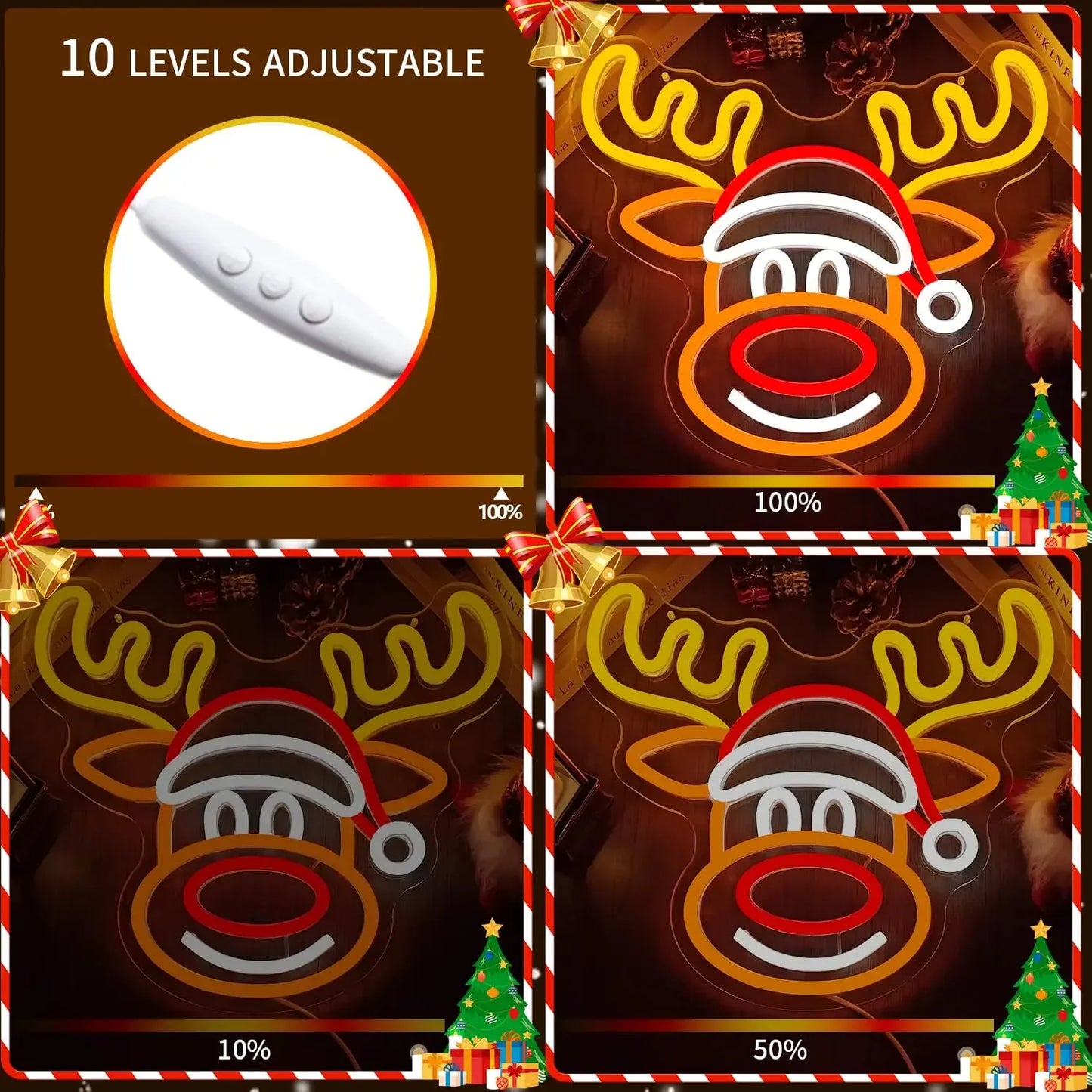 Christmas Neon Signs LED Neon Lights A Great Gift for Children for Wall Decor Bedroom Livingroom Christmas Party Decorations