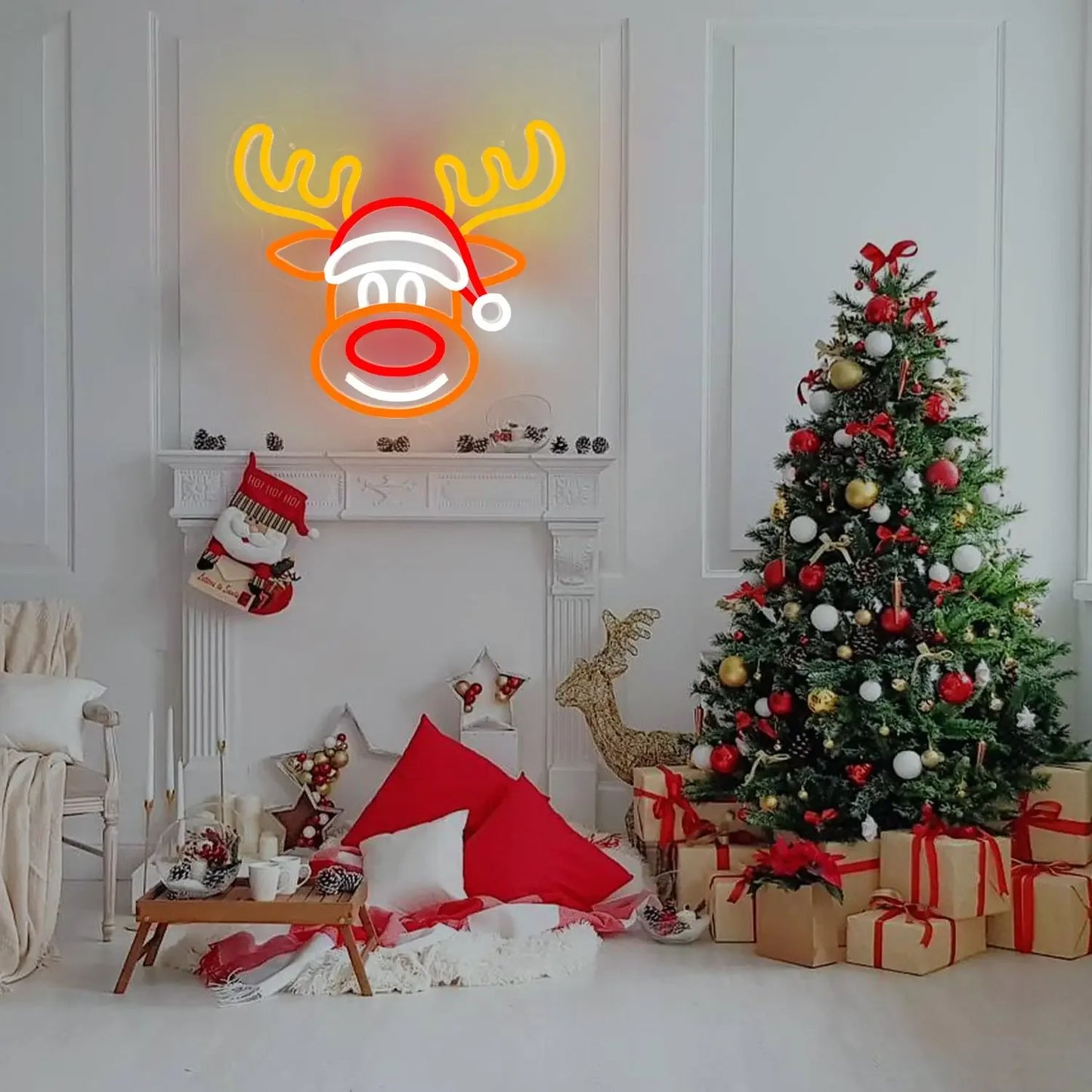 Christmas Neon Signs LED Neon Lights A Great Gift for Children for Wall Decor Bedroom Livingroom Christmas Party Decorations