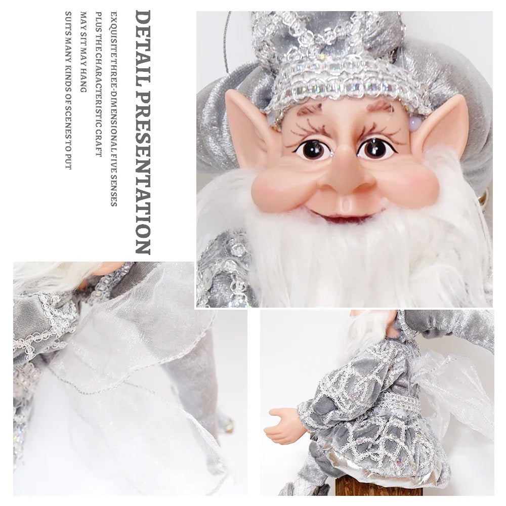 2025 Christmas Decoration 50cm Elf Doll Hanging Standing Decor Navida Pendant Ornaments For Home New Year Gift For Kids
