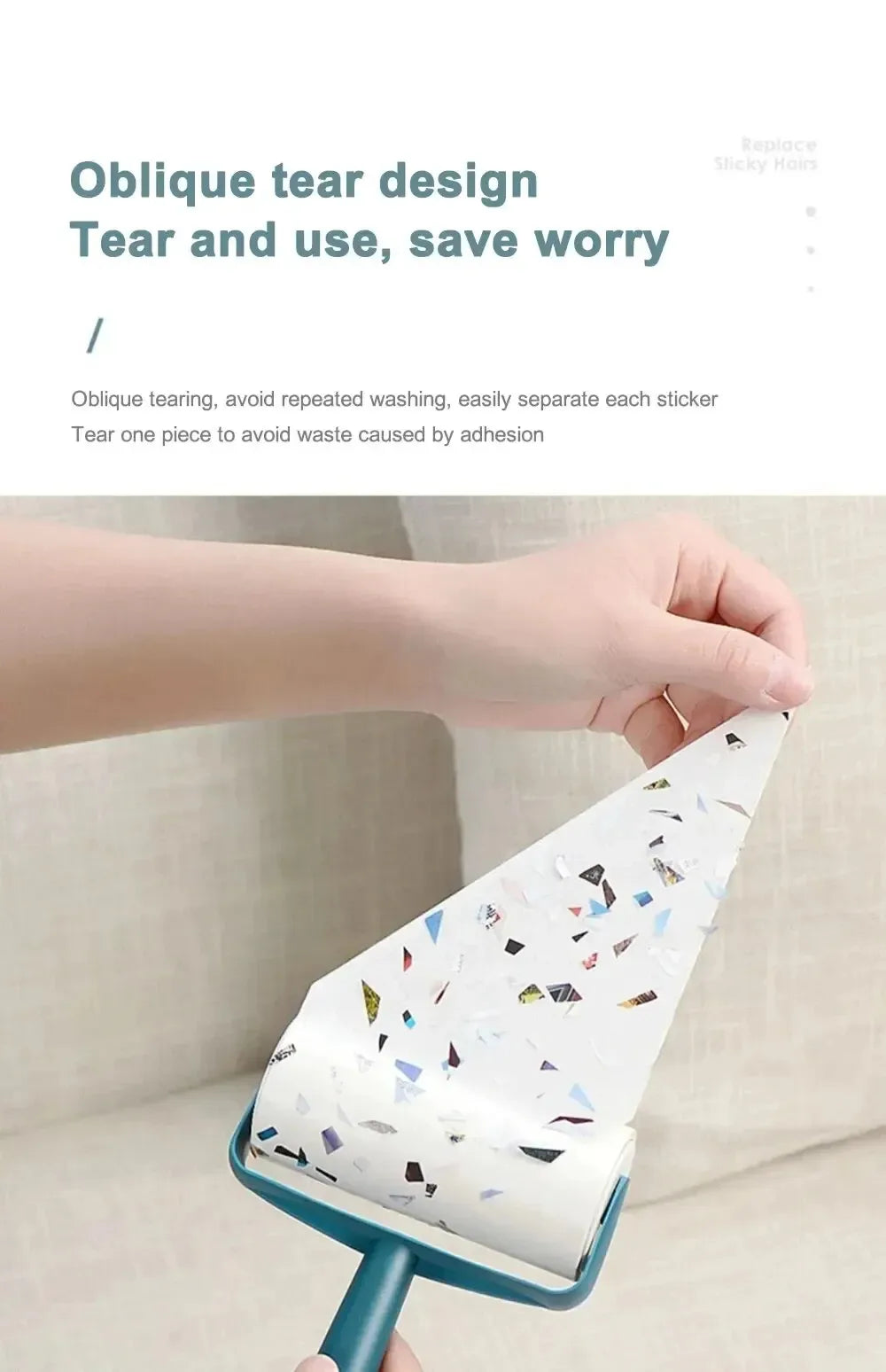 1pc Household Cleaning Tool Pet Hair Remover Clothes Cleaning Brush New Tearable Roll Paper Sticky Roller Brush Plush Razor
