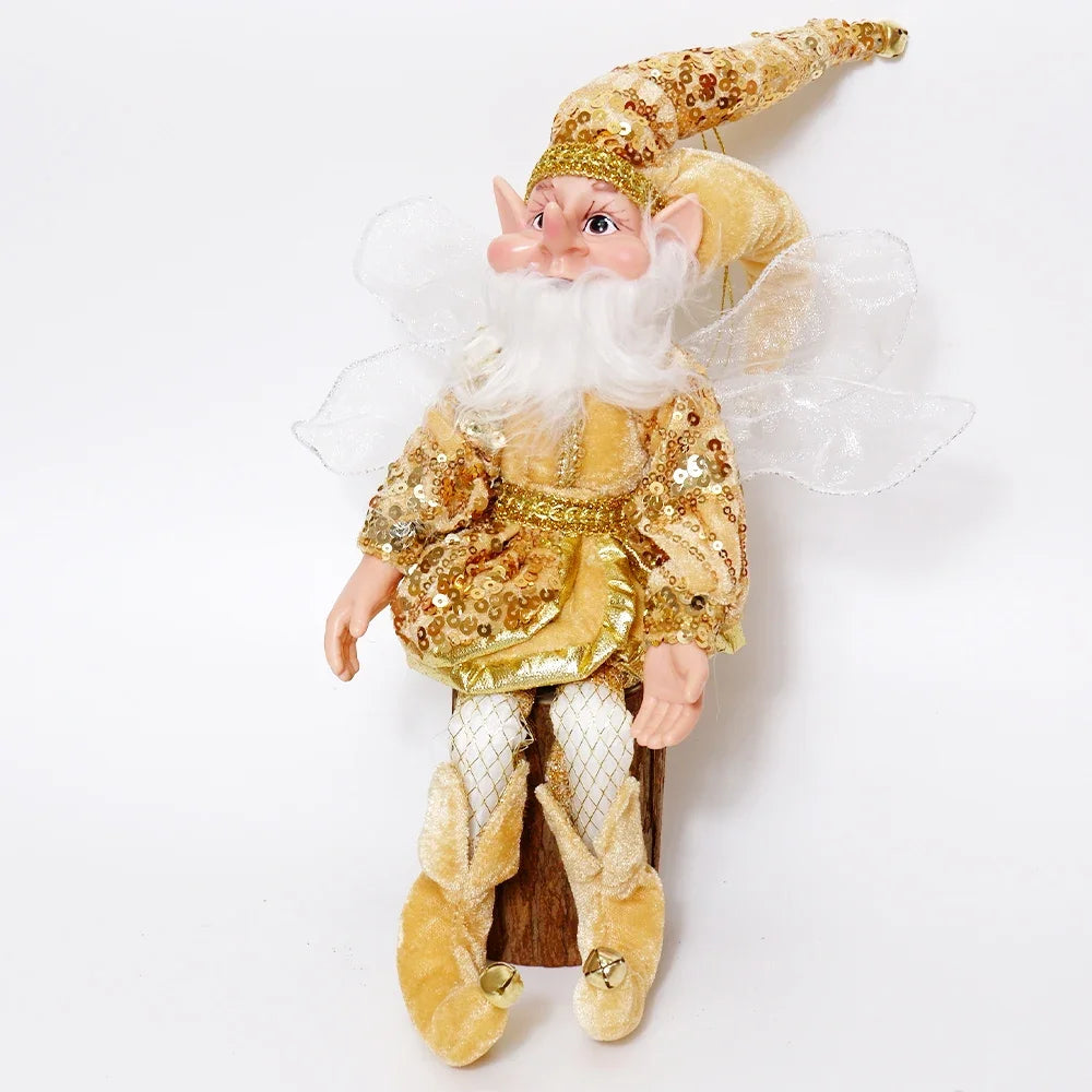 2025 Christmas Decoration 50cm Elf Doll Hanging Standing Decor Navida Pendant Ornaments For Home New Year Gift For Kids