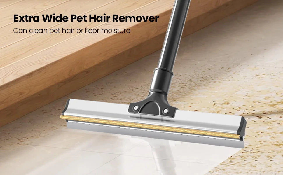 Pet Hair Removal Broom Carpet Rake Reusable Cleaning Tool 50" Long Handle Furniture Couch Carpets Rugs Mats Lint Remover Scraper