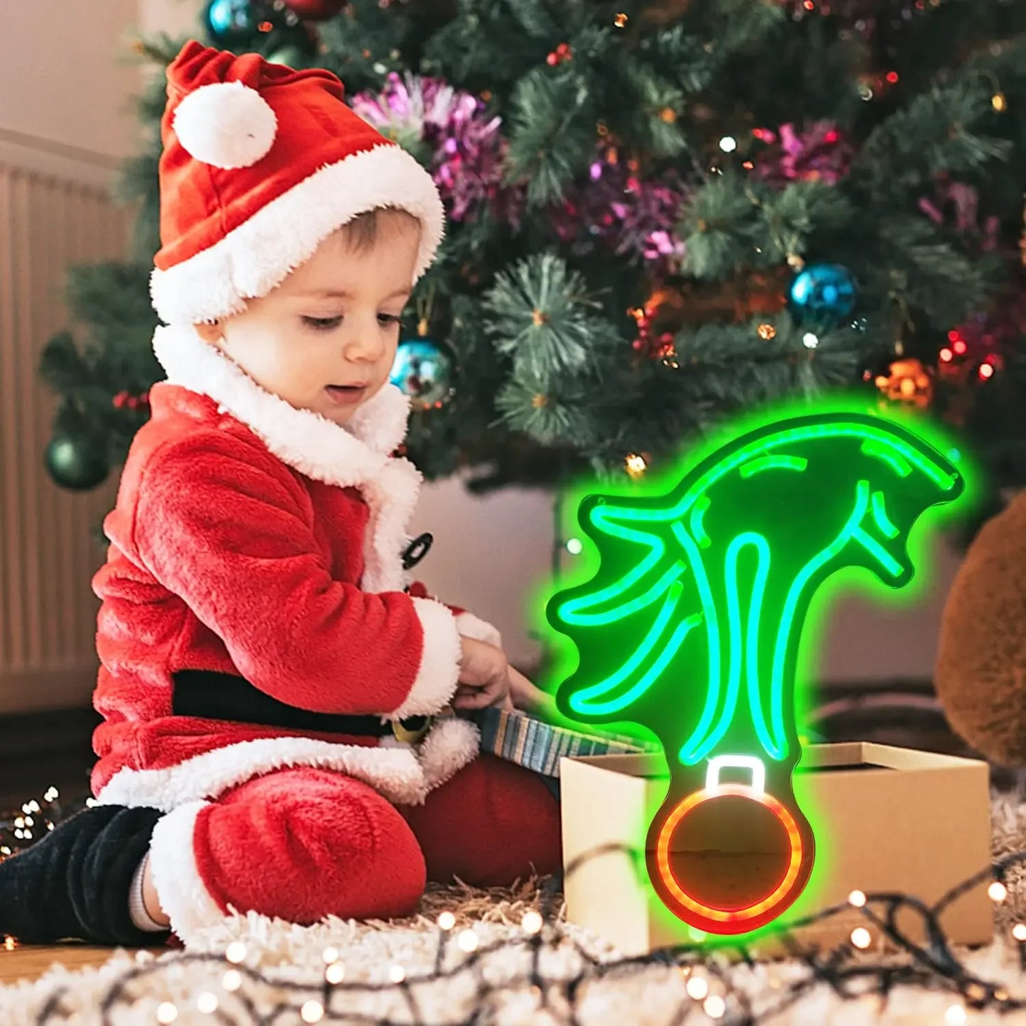 Christmas Neon Signs LED Neon Lights A Great Gift for Children for Wall Decor Bedroom Livingroom Christmas Party Decorations