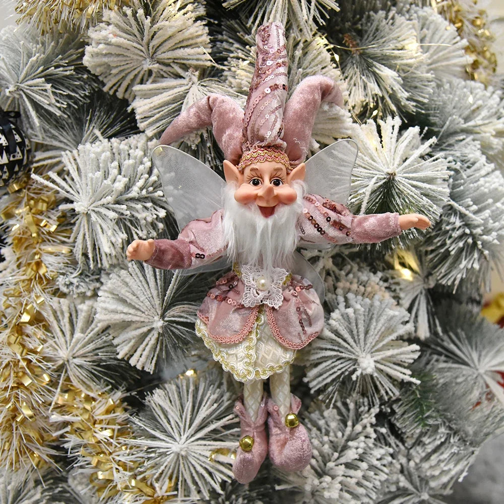 2025 Christmas Decoration 50cm Elf Doll Hanging Standing Decor Navida Pendant Ornaments For Home New Year Gift For Kids