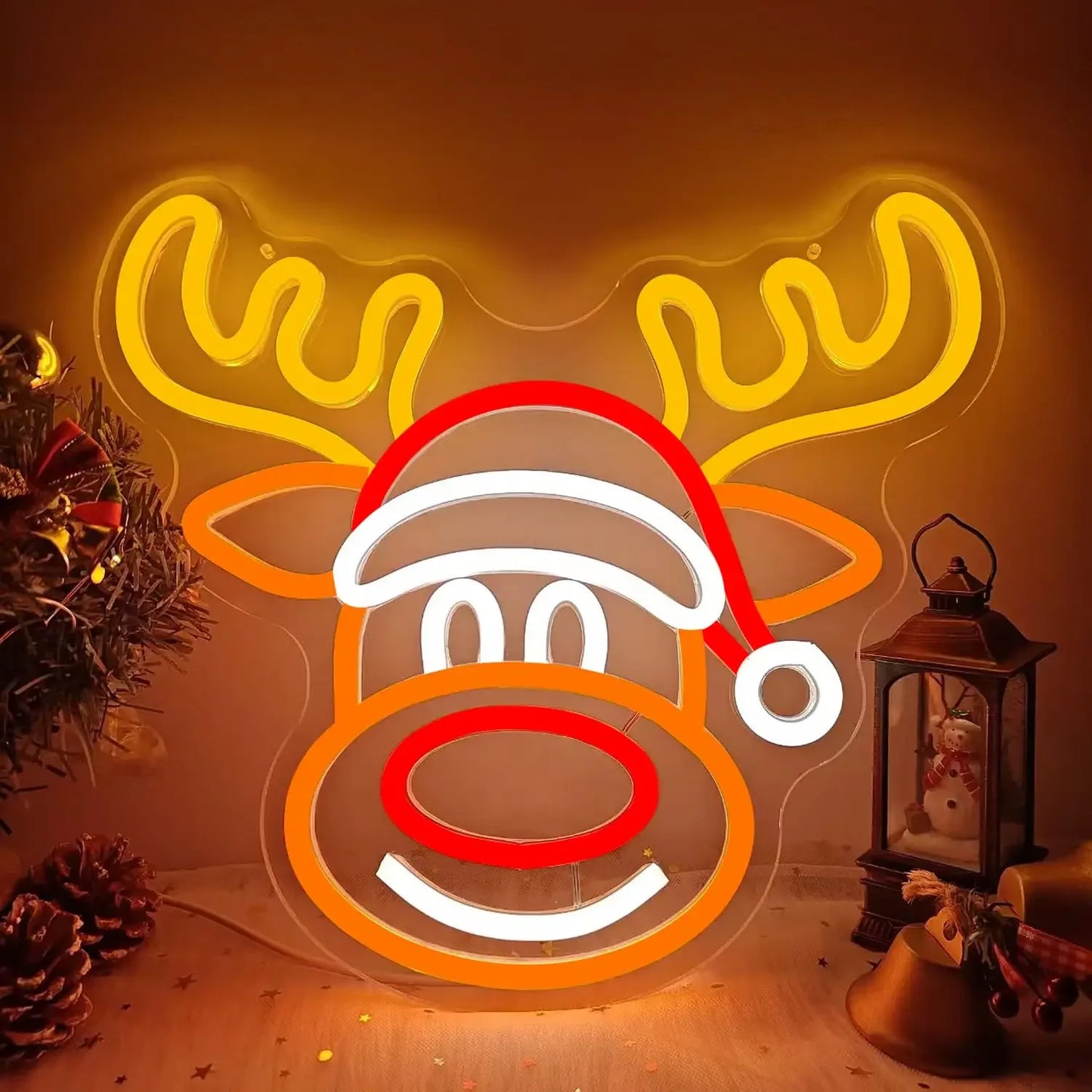 Christmas Neon Signs LED Neon Lights A Great Gift for Children for Wall Decor Bedroom Livingroom Christmas Party Decorations