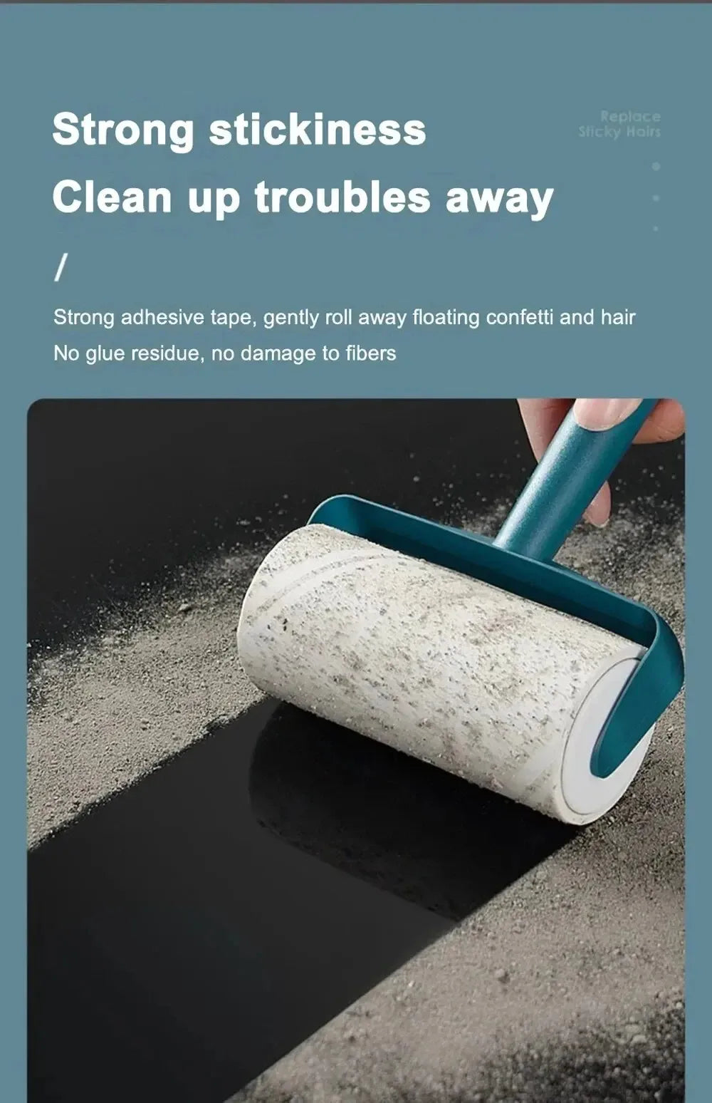1pc Household Cleaning Tool Pet Hair Remover Clothes Cleaning Brush New Tearable Roll Paper Sticky Roller Brush Plush Razor