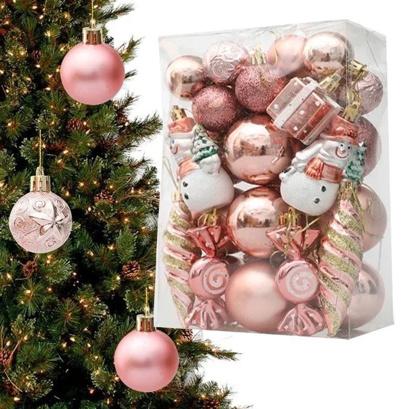 20/29pcs Christmas Ball Decoration Hanging Christmas Tree Pendant Ornaments For Home Room Decor New Year 2026 Gifts Accessories