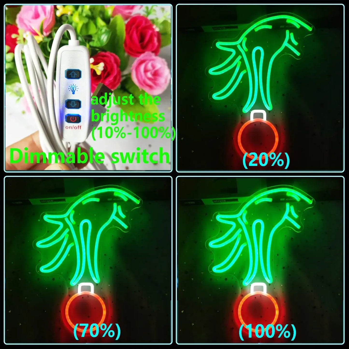 Christmas Neon Signs LED Neon Lights A Great Gift for Children for Wall Decor Bedroom Livingroom Christmas Party Decorations