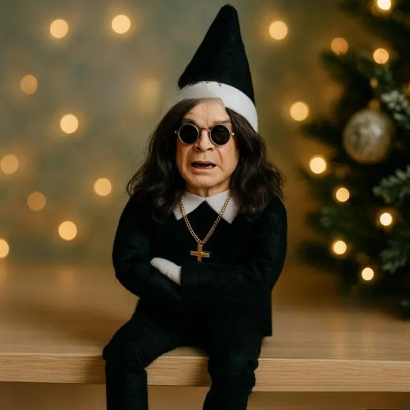 New Ozzy Christmas Elf Doll Christmas Trees Decoration Ornaments Music Godfather Classic Sitting Posture Noel Elf Plush Toys