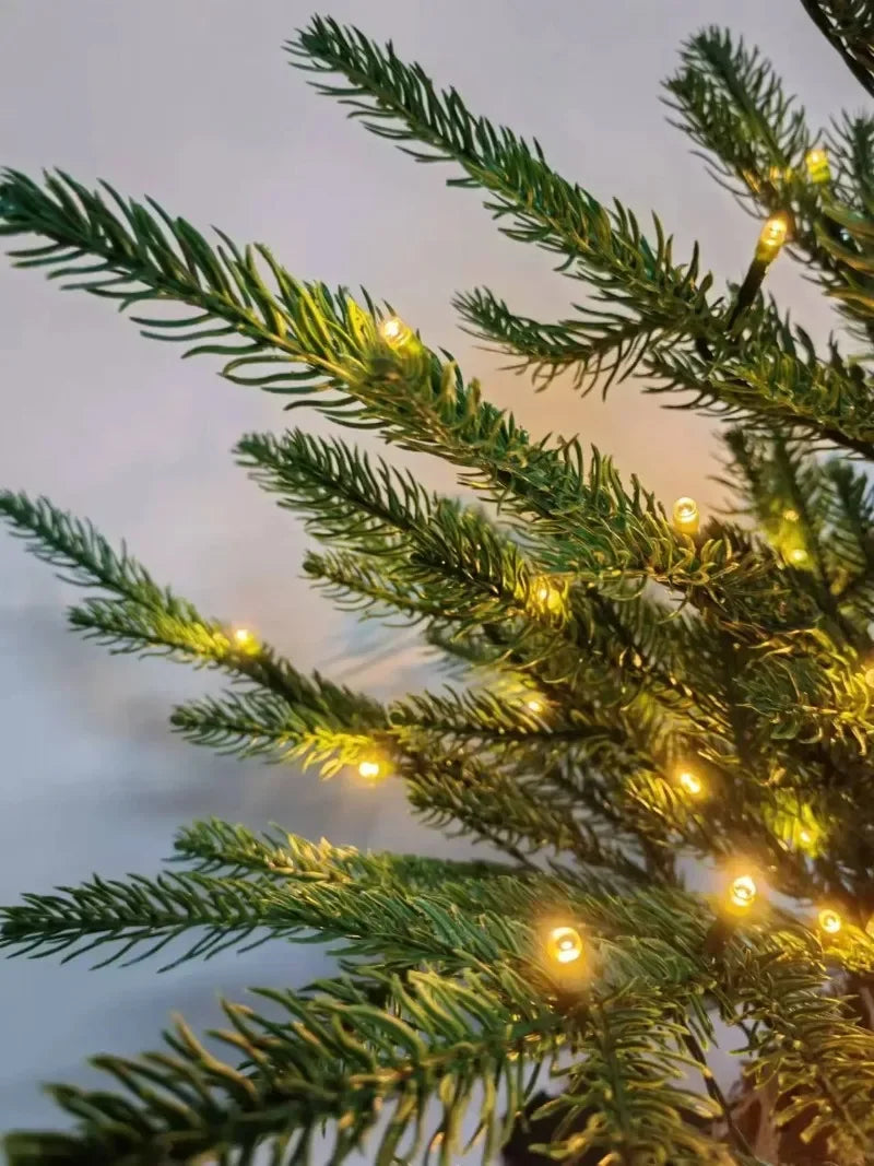 Artificial Mini Christmas Tree PE Material with LED Light Desktop Christmas Tree 45cm/60cm Christmas Party Atmosphere Ornaments