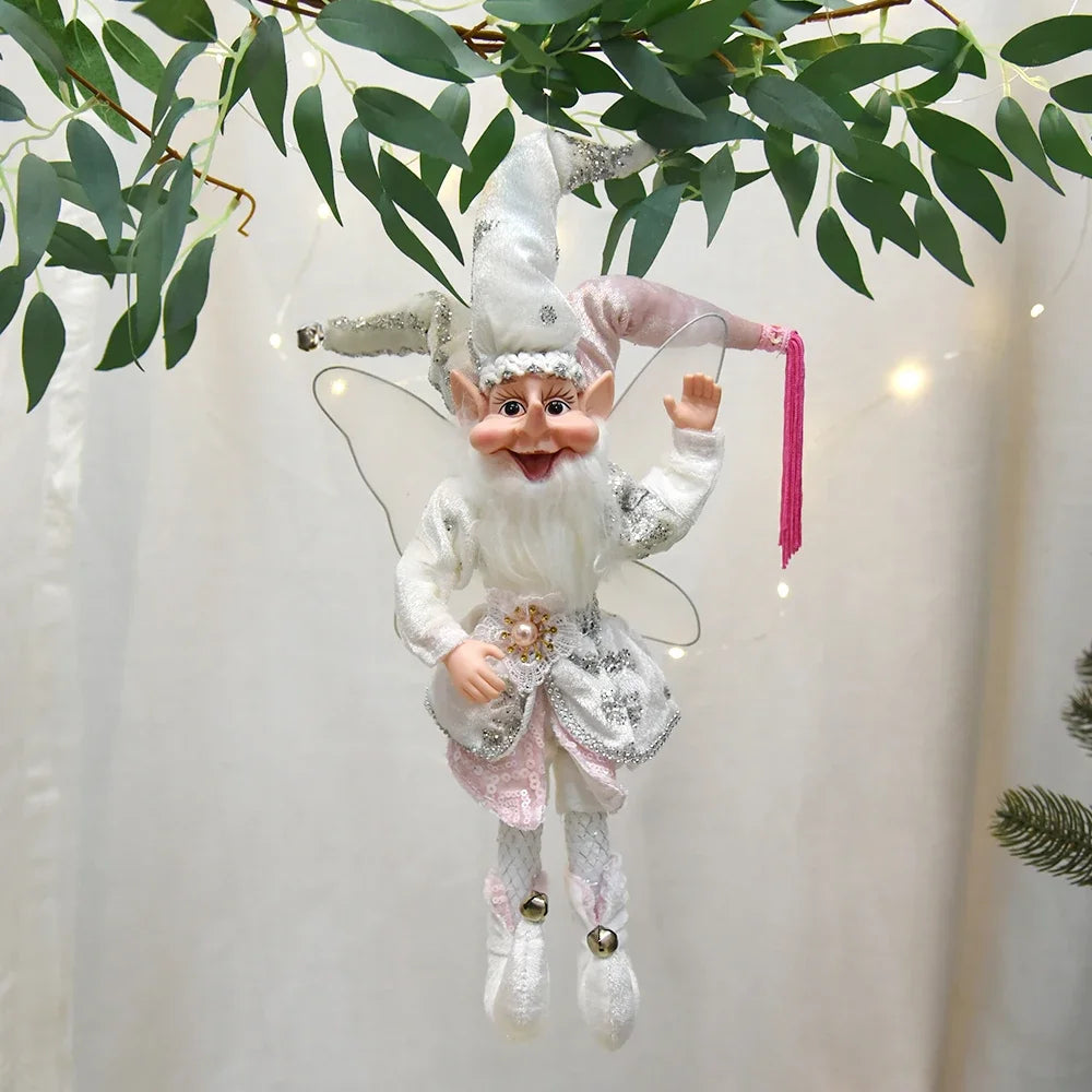 2025 Christmas Decoration 50cm Elf Doll Hanging Standing Decor Navida Pendant Ornaments For Home New Year Gift For Kids