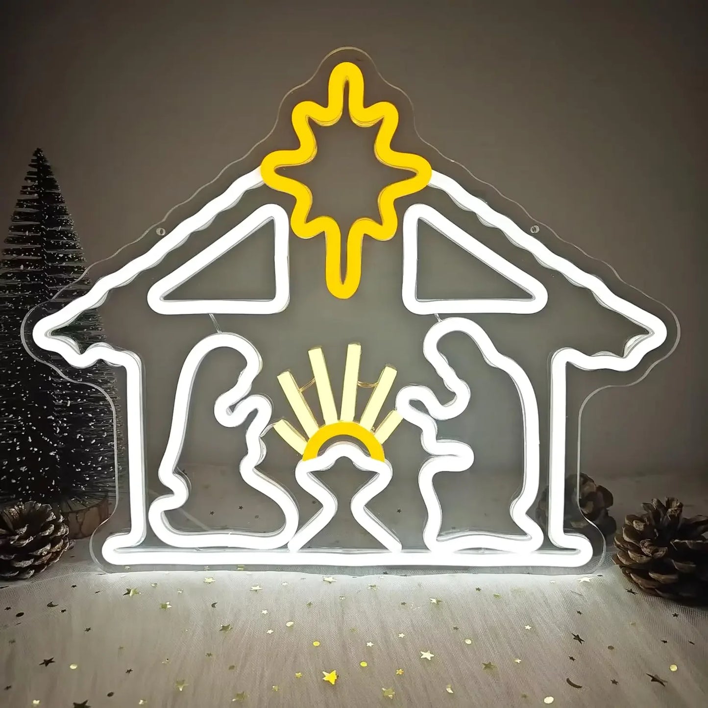 Christmas Neon Signs LED Neon Lights A Great Gift for Children for Wall Decor Bedroom Livingroom Christmas Party Decorations