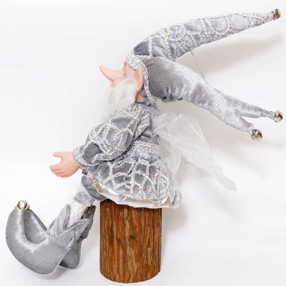 2025 Christmas Decoration 50cm Elf Doll Hanging Standing Decor Navida Pendant Ornaments For Home New Year Gift For Kids