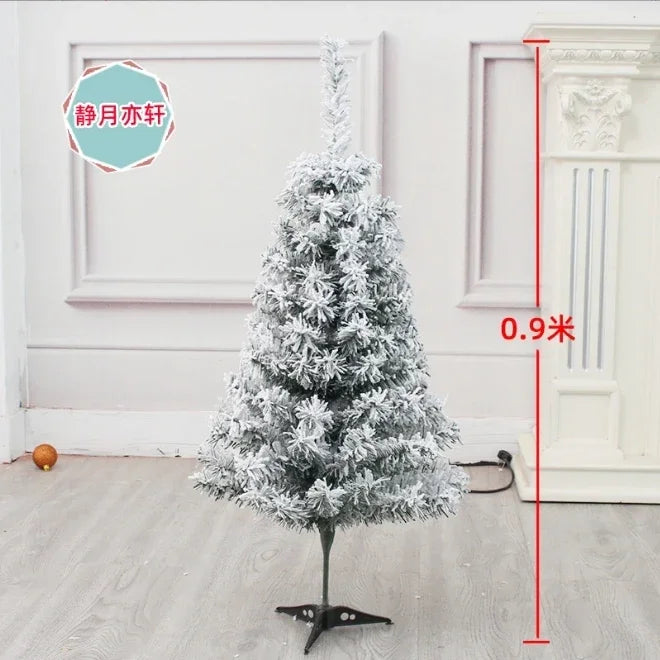 90/120/150/180cm Christmas Tree Decoration Set White Christmas Trees Ornaments Snow New Year Party Holiday Outdoor Home Decor