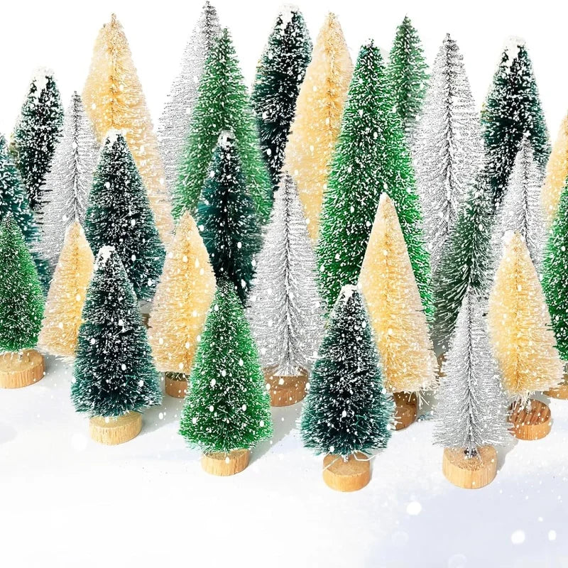 Miniature Artificial Christmas Tree Mini Christmas Pine Small Christmas Decoration Supplies DIY Party HomeTabletop Ornament Xmas