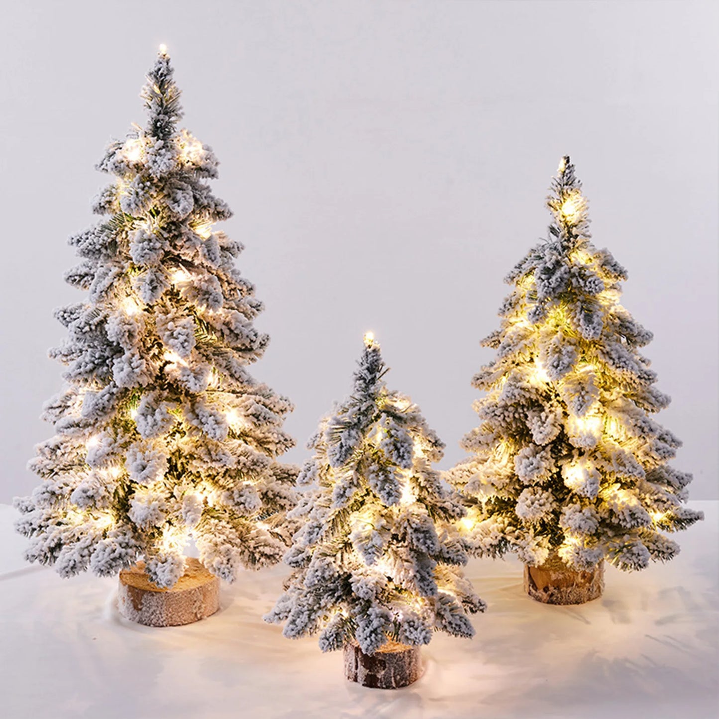 45cm/60cm Christmas Tree Ornament Artificial Simulated Green Plastic Xmas Tree DIY Plant Ornament Xmas Party Decorations 2025