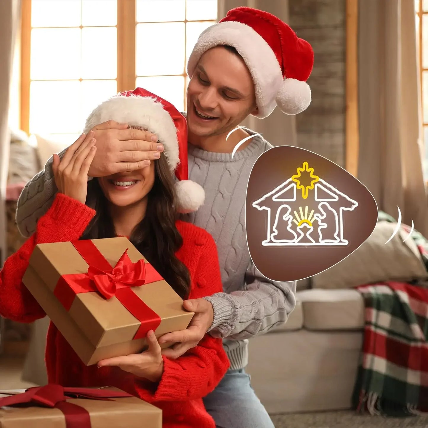 Christmas Neon Signs LED Neon Lights A Great Gift for Children for Wall Decor Bedroom Livingroom Christmas Party Decorations