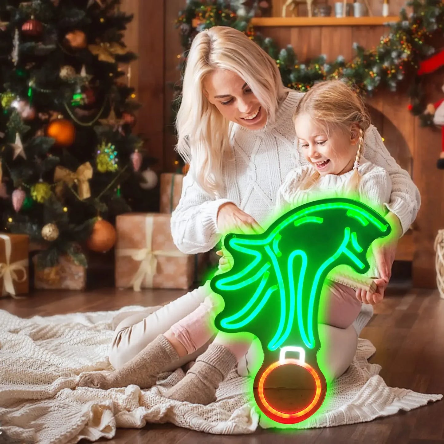 Christmas Neon Signs LED Neon Lights A Great Gift for Children for Wall Decor Bedroom Livingroom Christmas Party Decorations