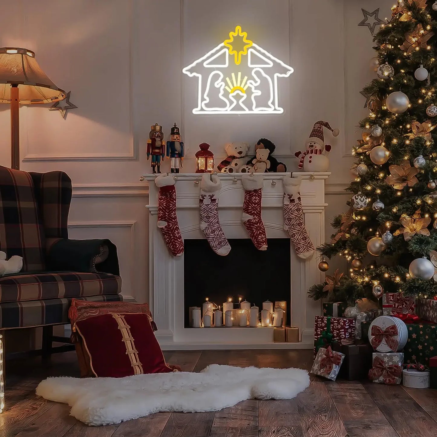 Christmas Neon Signs LED Neon Lights A Great Gift for Children for Wall Decor Bedroom Livingroom Christmas Party Decorations