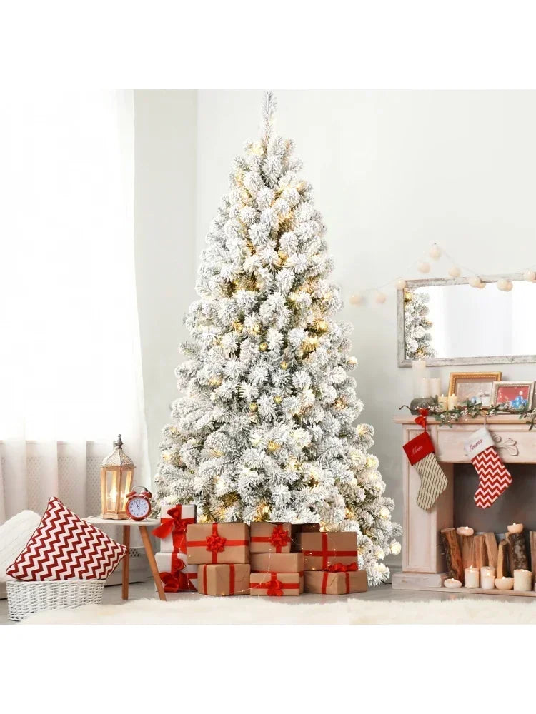 90/120/150/180cm Christmas Tree Decoration Set White Christmas Trees Ornaments Snow New Year Party Holiday Outdoor Home Decor